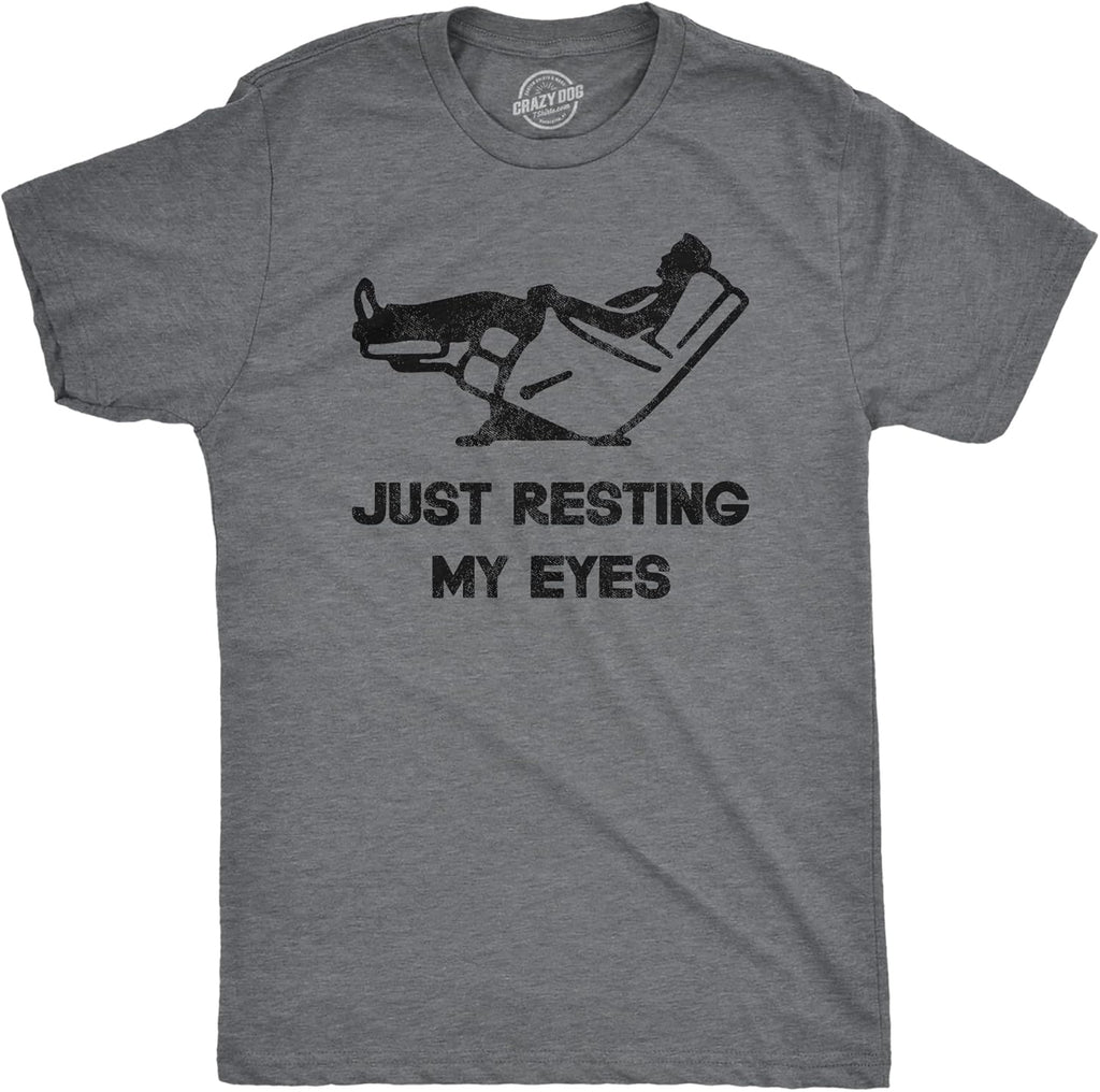Mens Just Resting My Eyes Funny Sarcastic Top for Dad - Adult & Kids T-Shirts, Sweatshirts & Hoodies apparel design preview 1