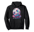 Soccer Ball Drip Ice Cream Drip Hoodie - Fun Novelty Design for Adults - T-Shirt, Sweatshirt, Hoodie