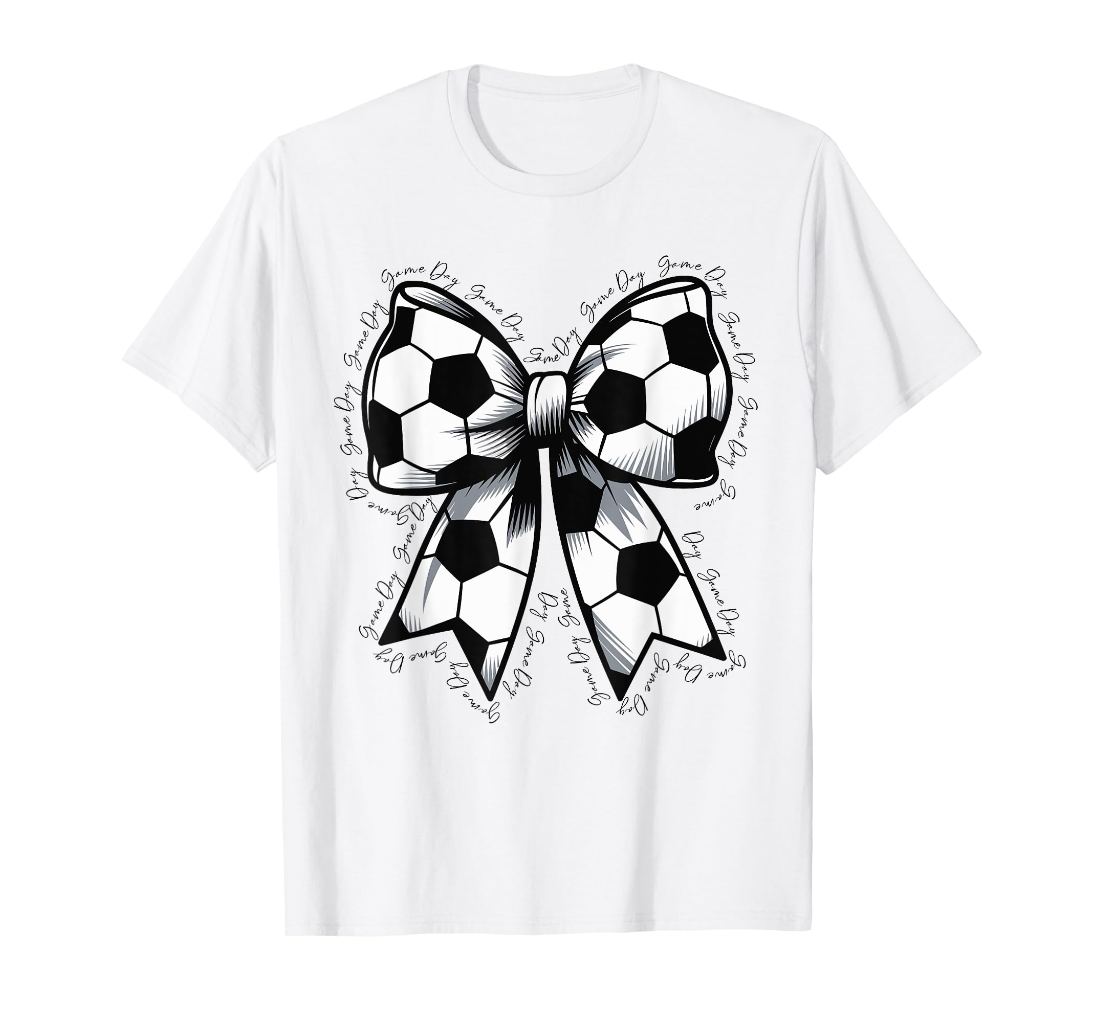 Soccer Game Day Soccer Lover Coquette Bow T-Shirt - Novelty Apparel Unisex - T-Shirt, Sweatshirt, Hoodie