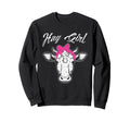 Hay Cow Farmer Gift Sweatshirt - Minimalist Print Men Women - T-Shirt, Sweatshirt, Hoodie