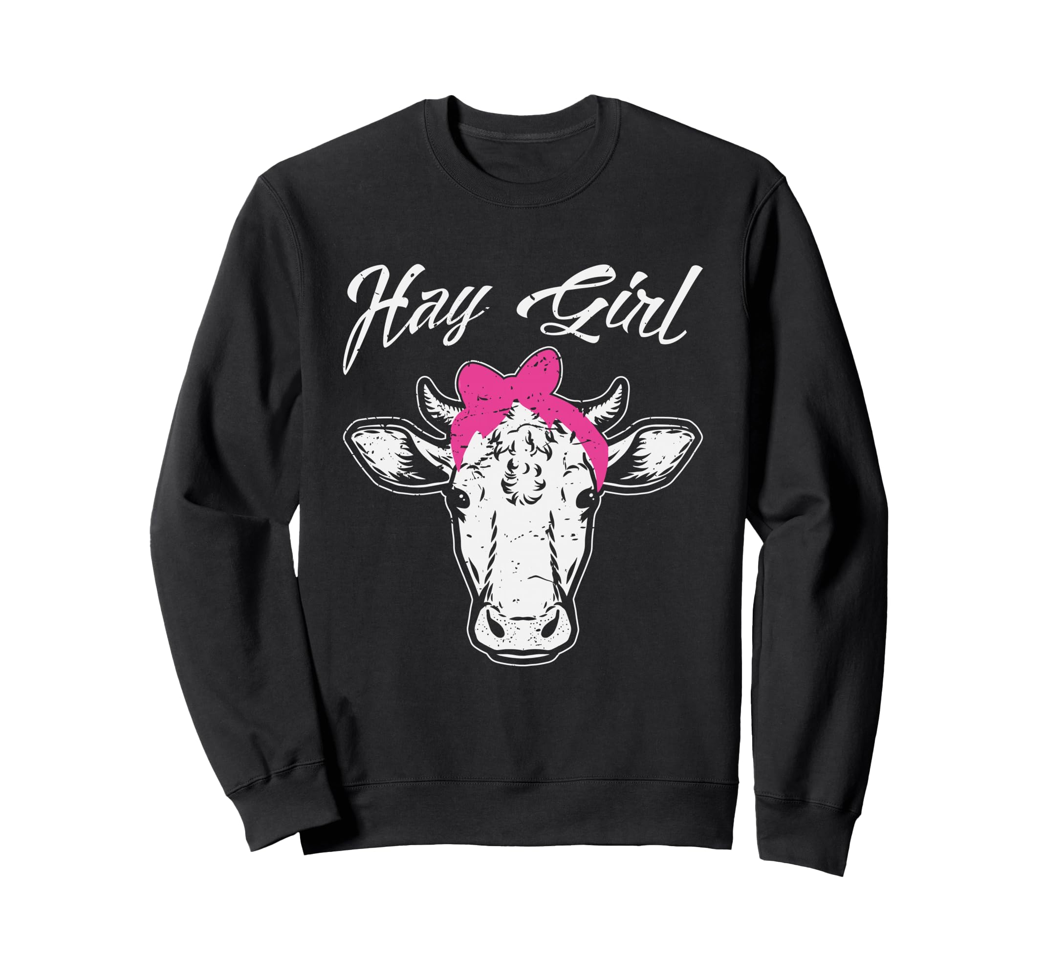 Hay Cow Farmer Gift Sweatshirt - Minimalist Print Men Women - T-Shirt, Sweatshirt, Hoodie