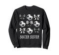 Soccer Sister Outfit Game Day Hoodie - Aesthetic Graphic Unisex - T-Shirt, Sweatshirt, Hoodie