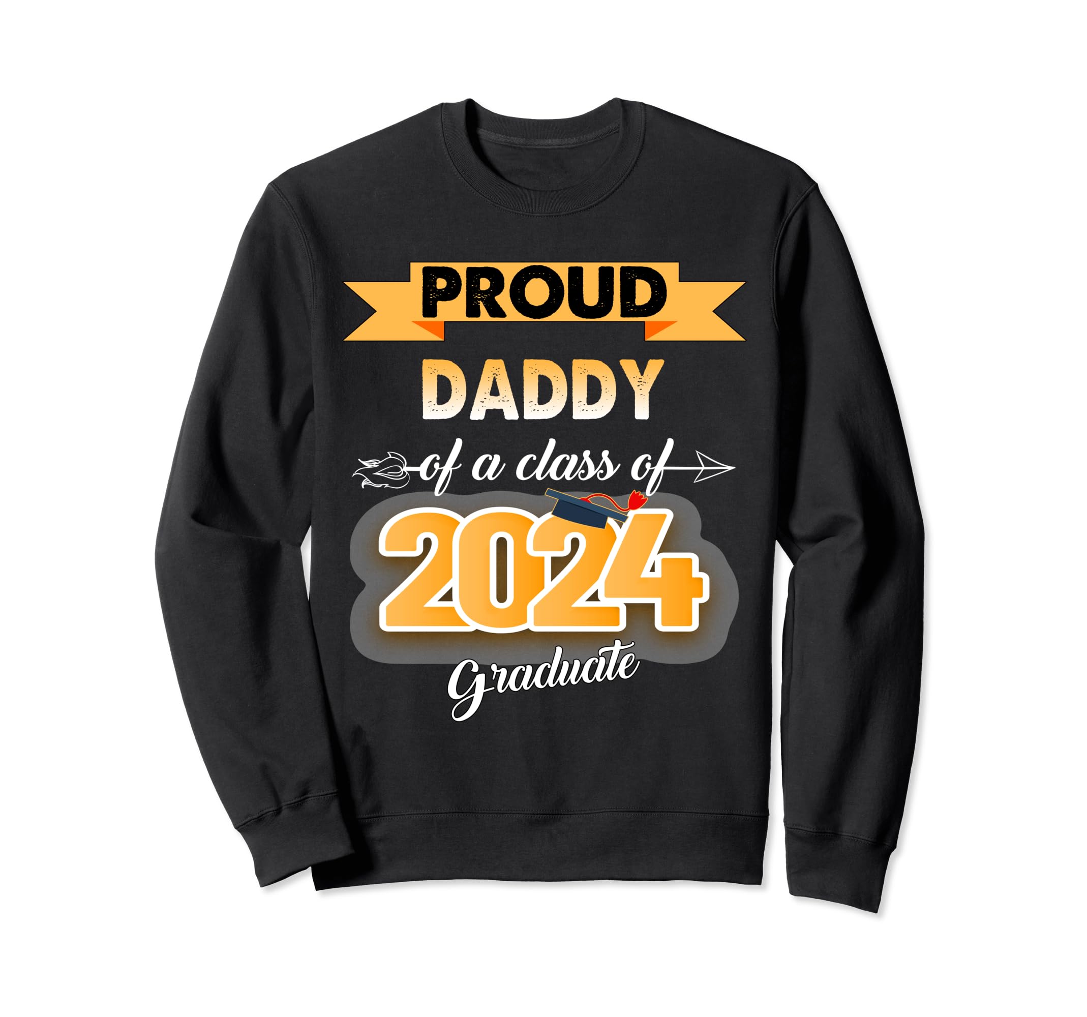 Dad Senior 2024 Proud Daddy Class Sweatshirt - Minimalist Print Unisex - T-Shirt, Sweatshirt, Hoodie