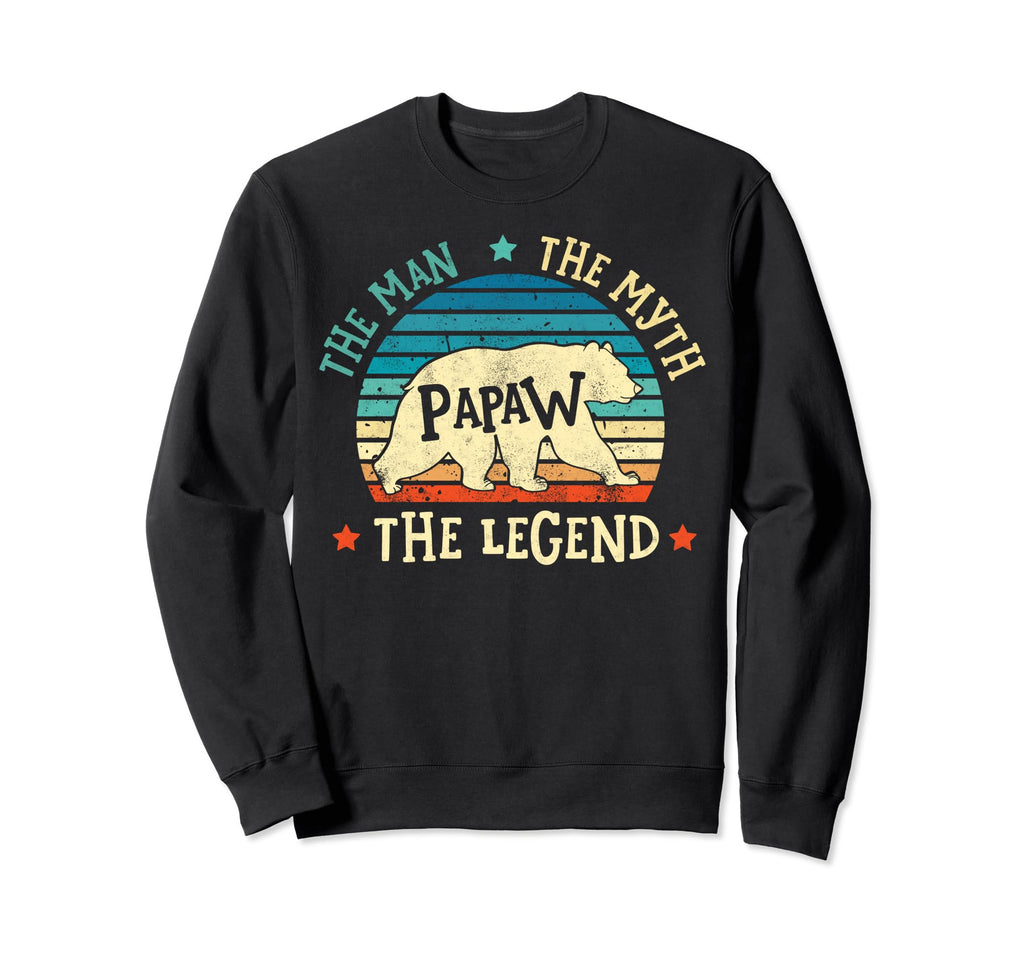 Papaw Myth Legend Fathers Day Bear Sweatshirt - Custom Art Print for Adults - T-Shirt, Sweatshirt, Hoodie