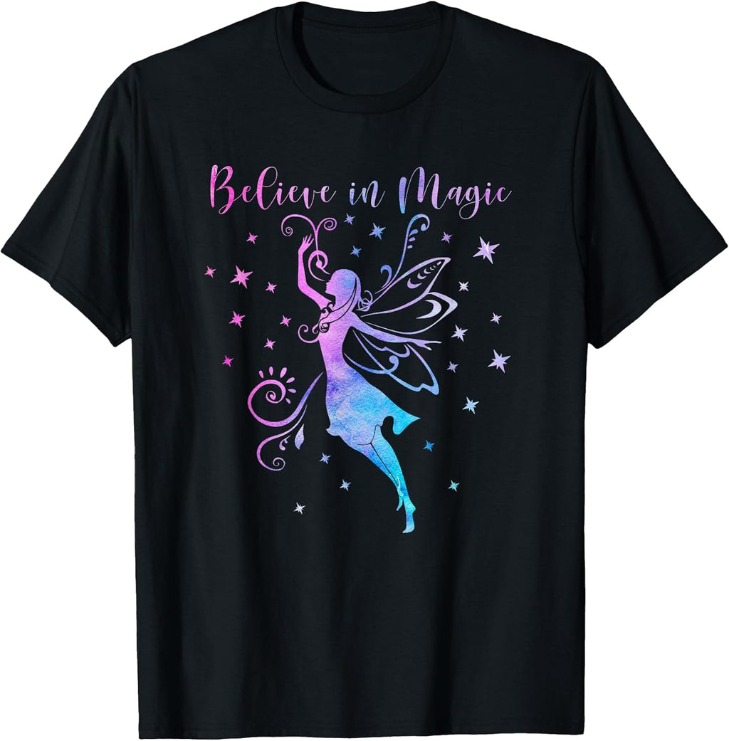 Believe in Magic Fairies Fairy Tale Positive - Adult & Kids T-Shirts, Sweatshirts & Hoodies apparel design preview 1