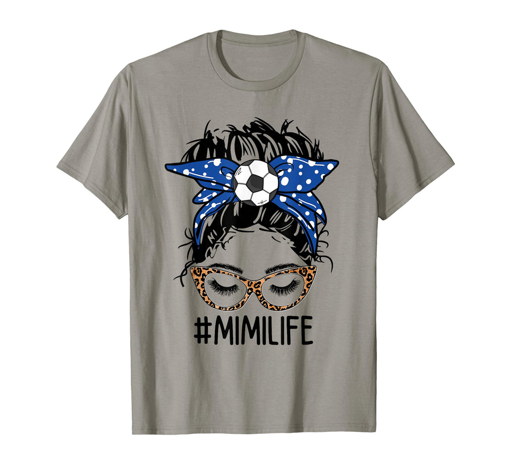 Leopard Messy Bun Soccer Mimi Game Day T-Shirt - Streetwear Style Unisex - T-Shirt, Sweatshirt, Hoodie