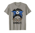 Leopard Messy Bun Soccer Mimi Game Day T-Shirt - Streetwear Style Unisex - T-Shirt, Sweatshirt, Hoodie