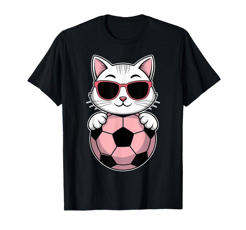 Funny Soccer Soccer Ball Cats Sweatshirt - Fun Novelty Design for Adults - T-Shirt, Sweatshirt, Hoodie