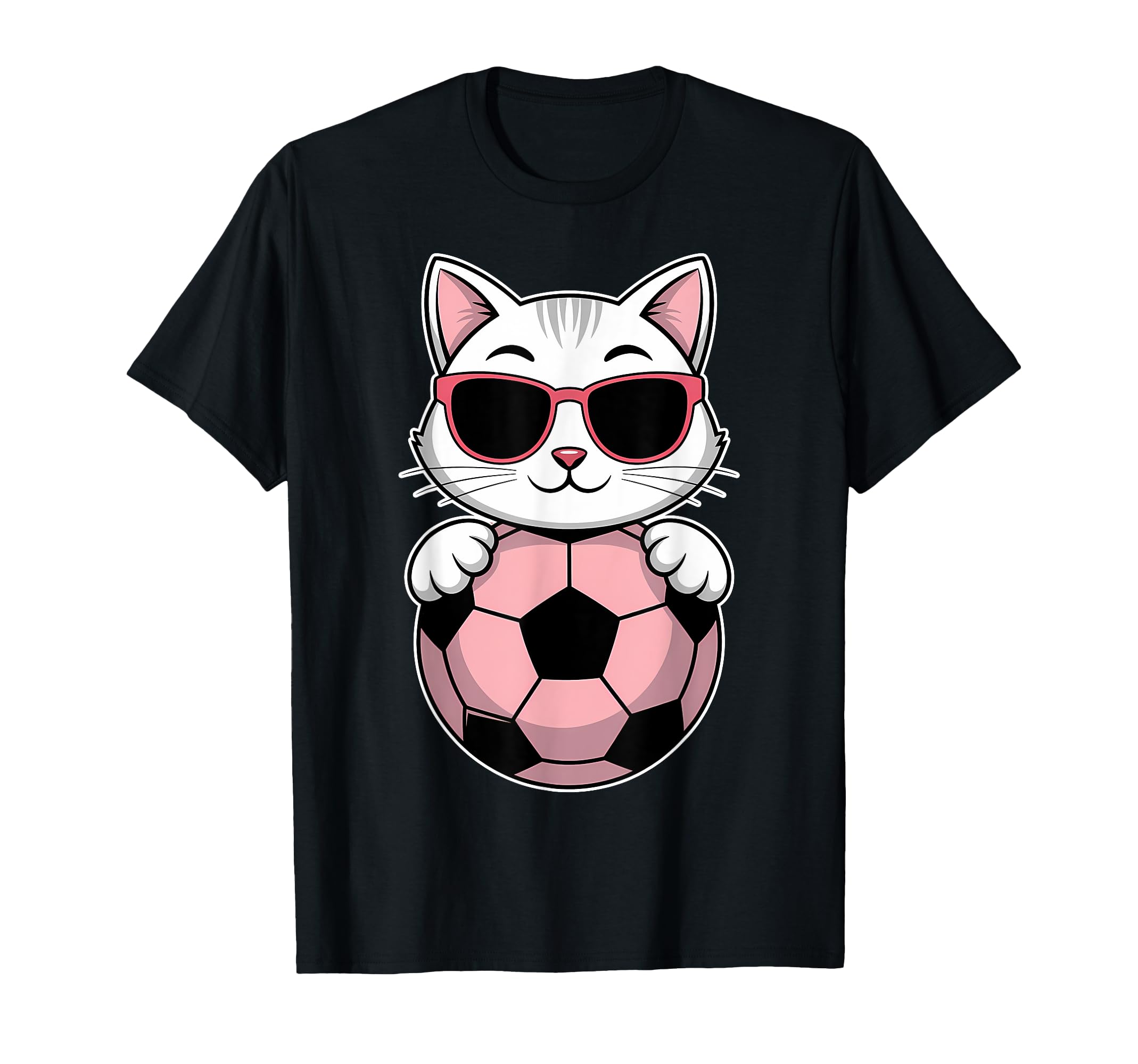 Funny Soccer Soccer Ball Cats Sweatshirt - Fun Novelty Design for Adults - T-Shirt, Sweatshirt, Hoodie