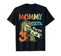 Mommy Three Rex Birthday 3Rd Dinosaur T-Shirt - Minimalist Print Unisex - T-Shirt, Sweatshirt, Hoodie