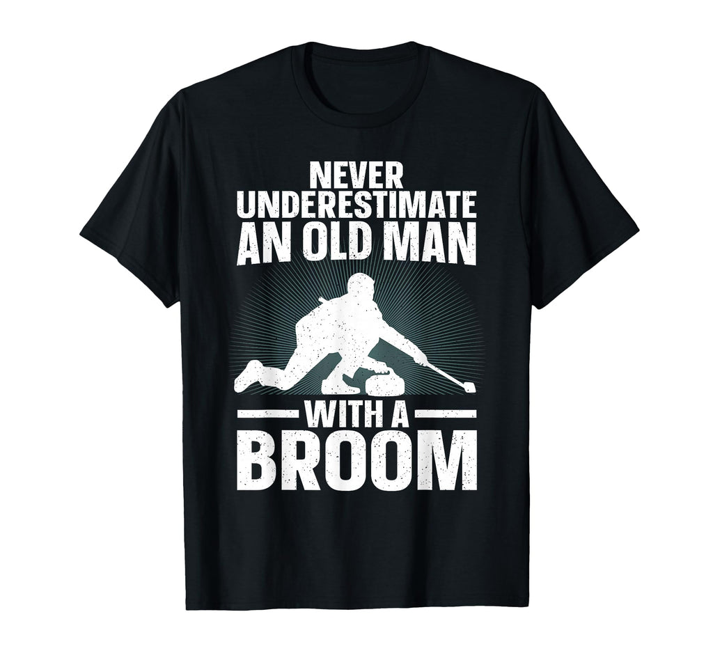 Best Curling Art Grandpa Curling Sport T-Shirt - Novelty Apparel Men Women - T-Shirt, Sweatshirt, Hoodie