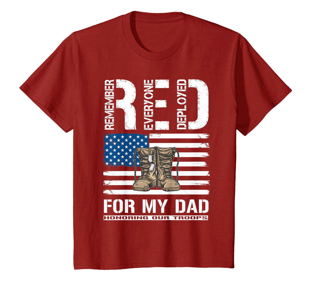 Red Friday My Dad Military Veteran T-Shirt - Aesthetic Graphic Unisex - T-Shirt, Sweatshirt, Hoodie