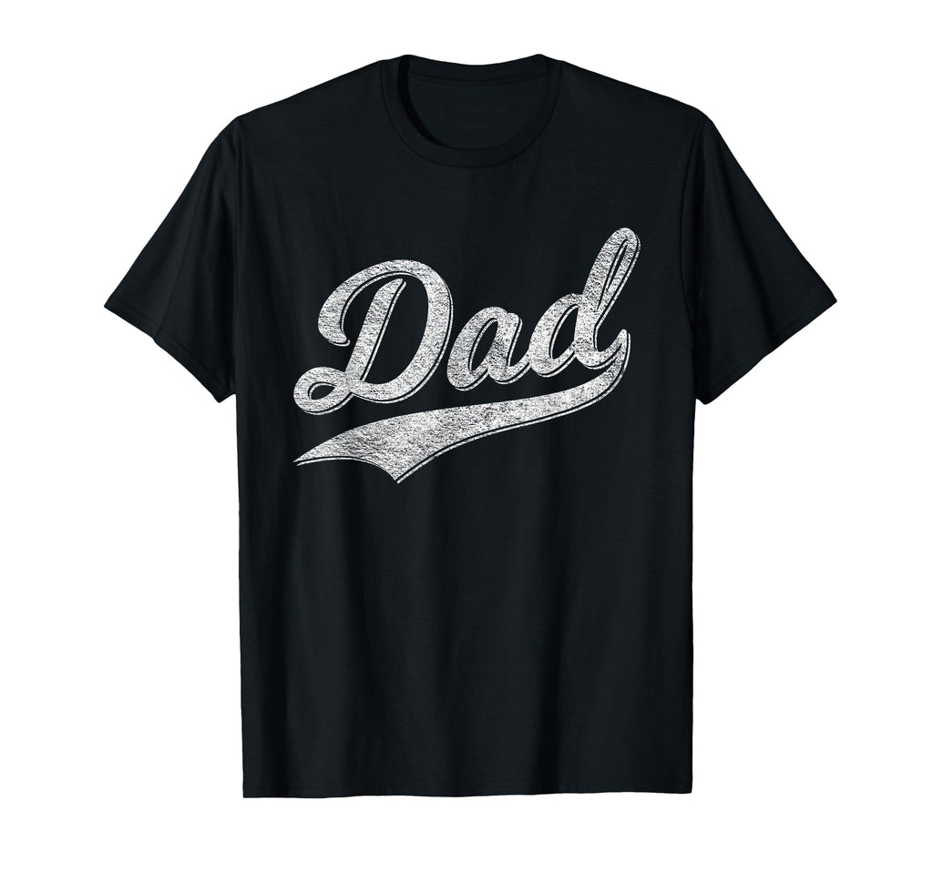 Dad Fathers Day Baseball Script Cursive T-Shirt - Custom Art Print Unisex - T-Shirt, Sweatshirt, Hoodie