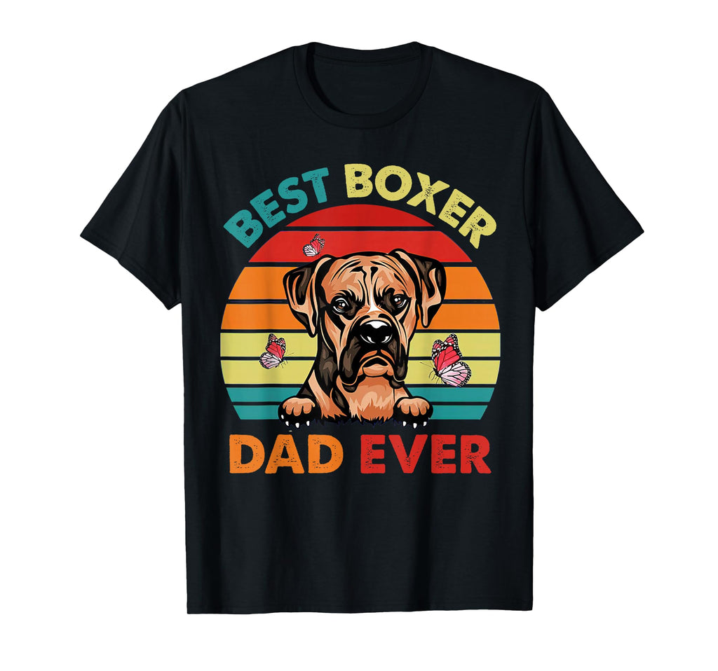 Best Boxer Dad Ever Fathers Day Dog T-Shirt - Trendy Graphic Unisex - T-Shirt, Sweatshirt, Hoodie
