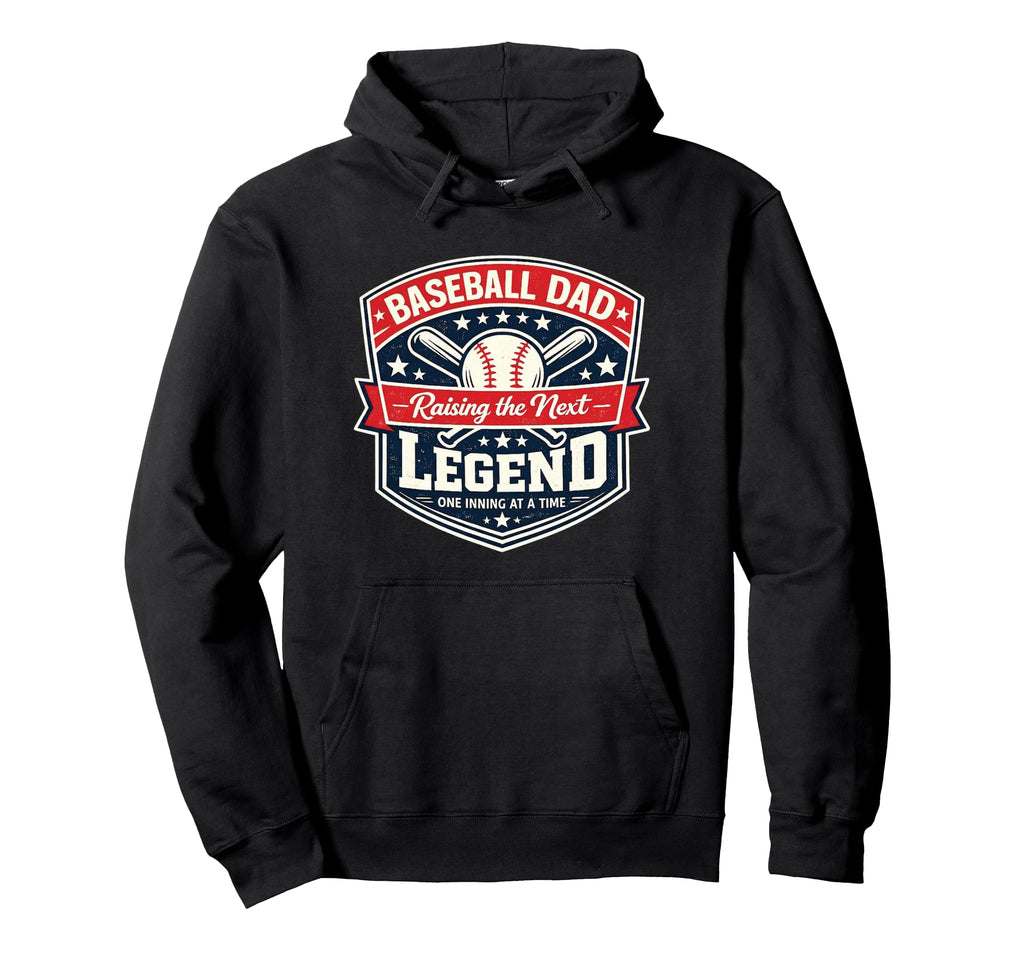 Baseball Dad Raising Legend One Inning Hoodie - Minimalist Print Unisex - T-Shirt, Sweatshirt, Hoodie