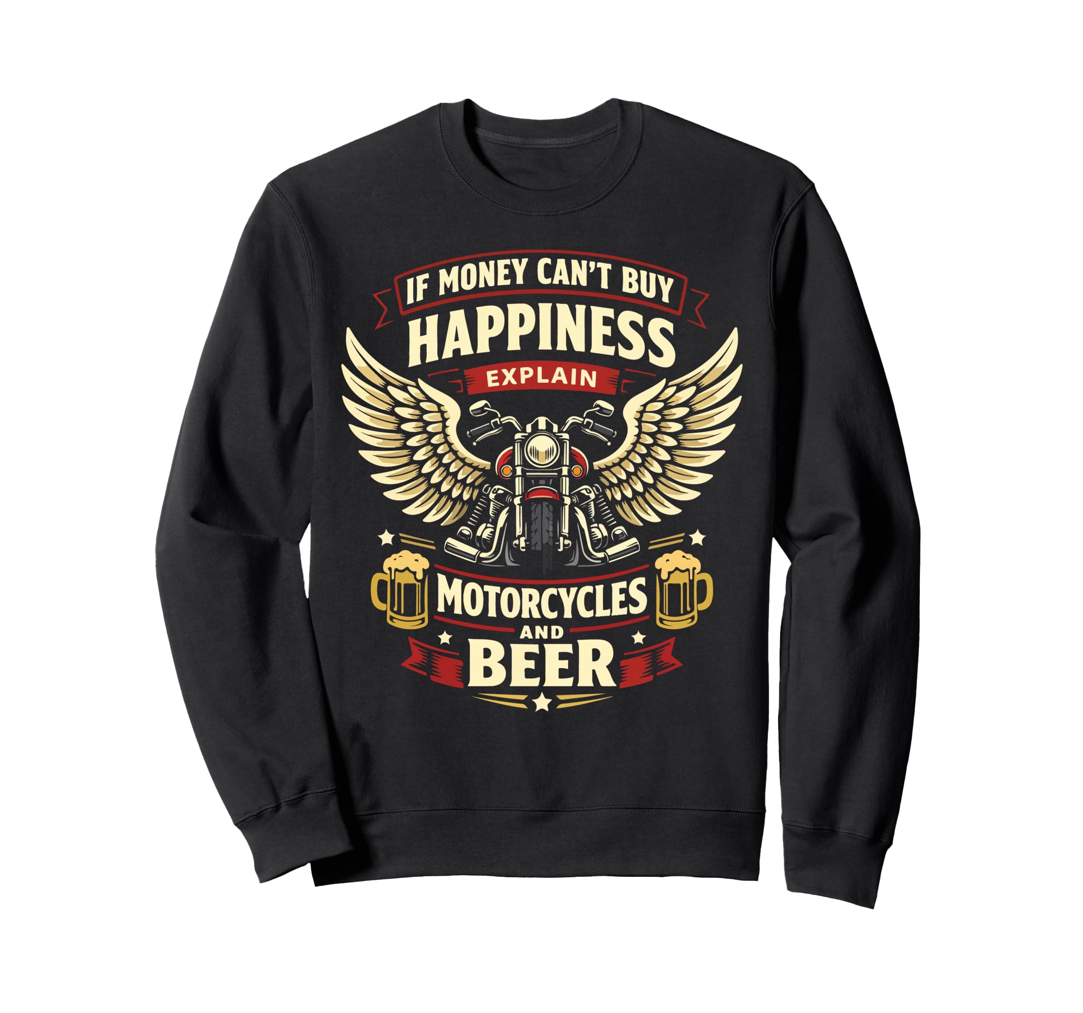 Motorcycle Biker If Money Cant Buy Sweatshirt - Minimalist Print Men Women - T-Shirt, Sweatshirt, Hoodie