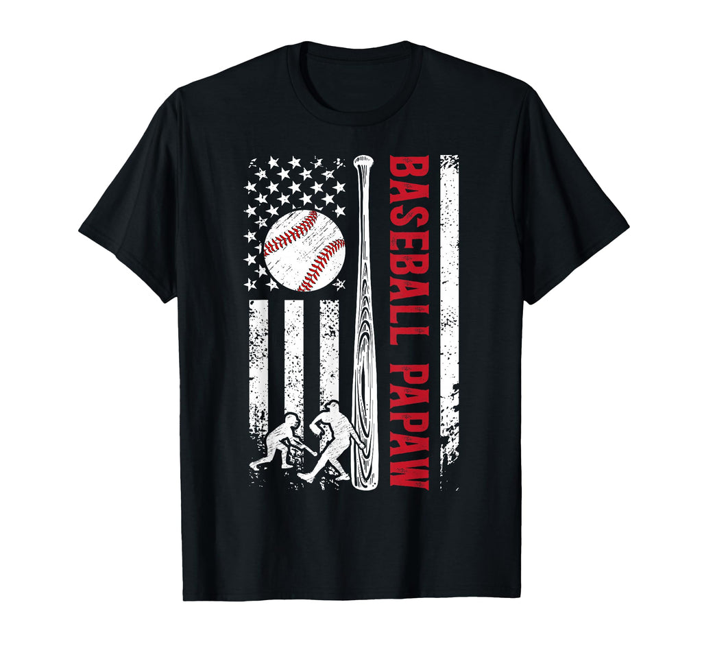 Baseball Papaw Us Flag Papaw T-Shirt - Aesthetic Graphic for Adults - T-Shirt, Sweatshirt, Hoodie