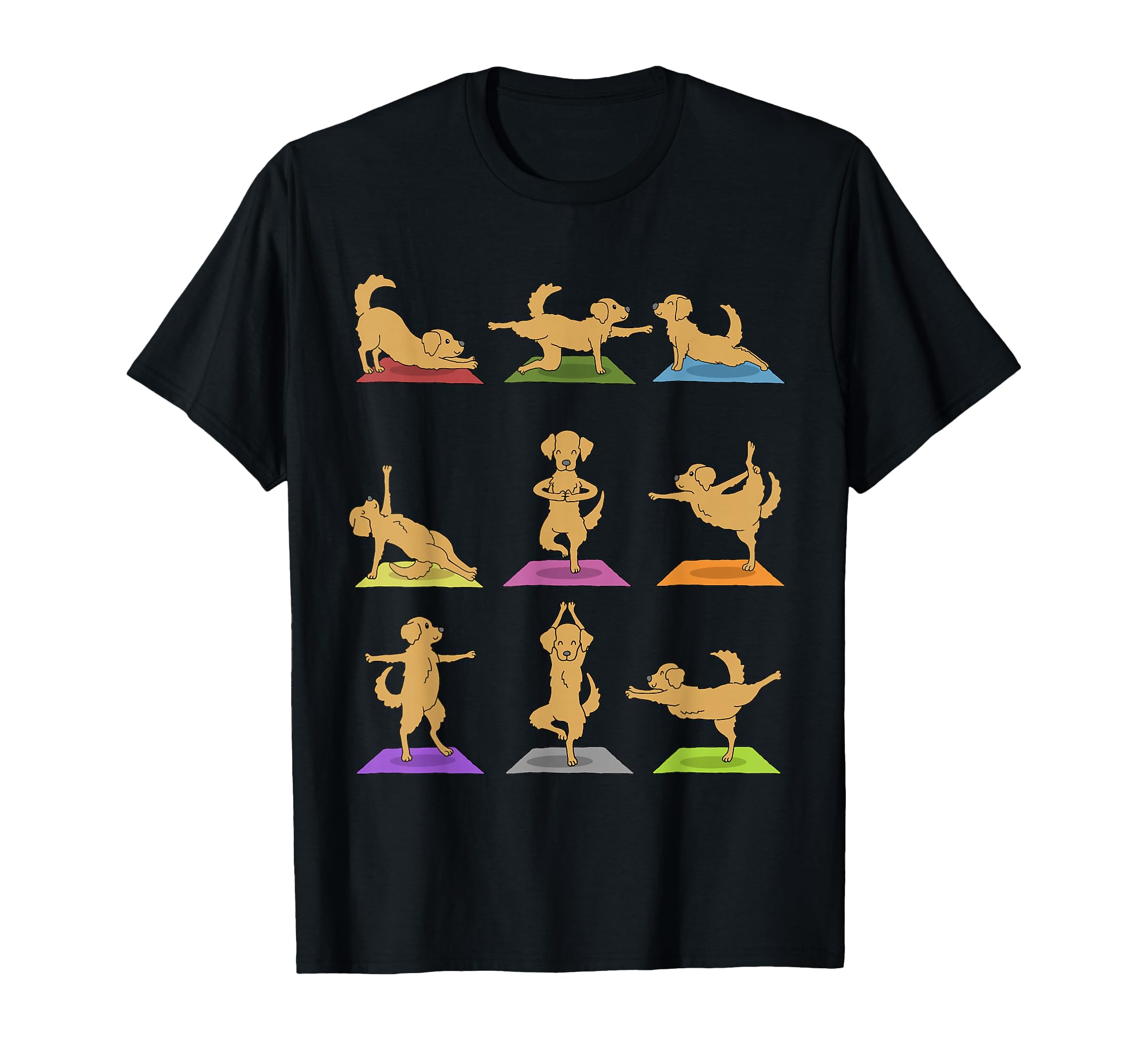 Golden Retriever Yoga Funny Dogs Yoga T-Shirt - Fun Novelty Design Unisex - T-Shirt, Sweatshirt, Hoodie