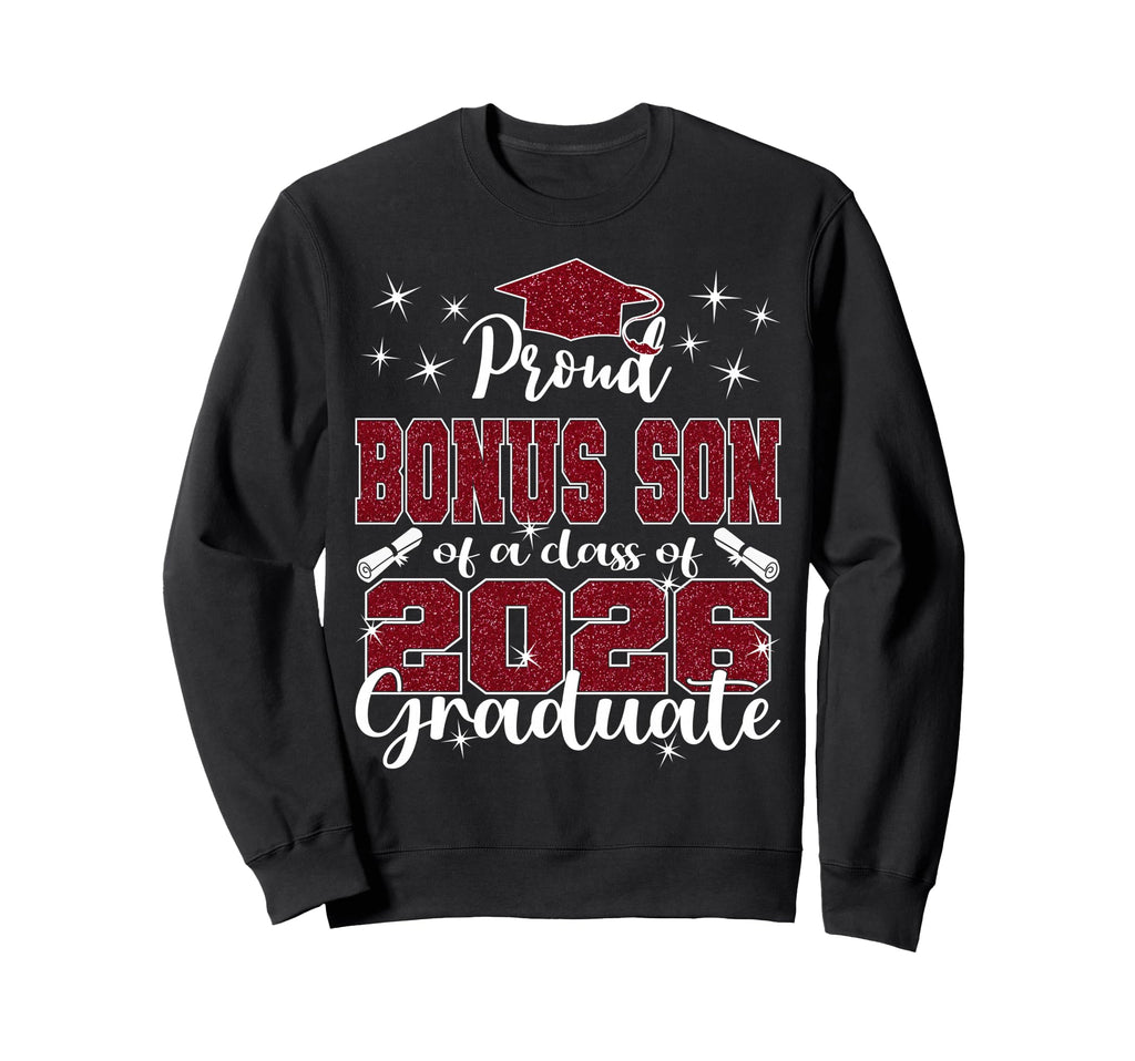 Super Proud Bonus Son 2026 Graduate Sweatshirt - Minimalist Print Unisex - T-Shirt, Sweatshirt, Hoodie