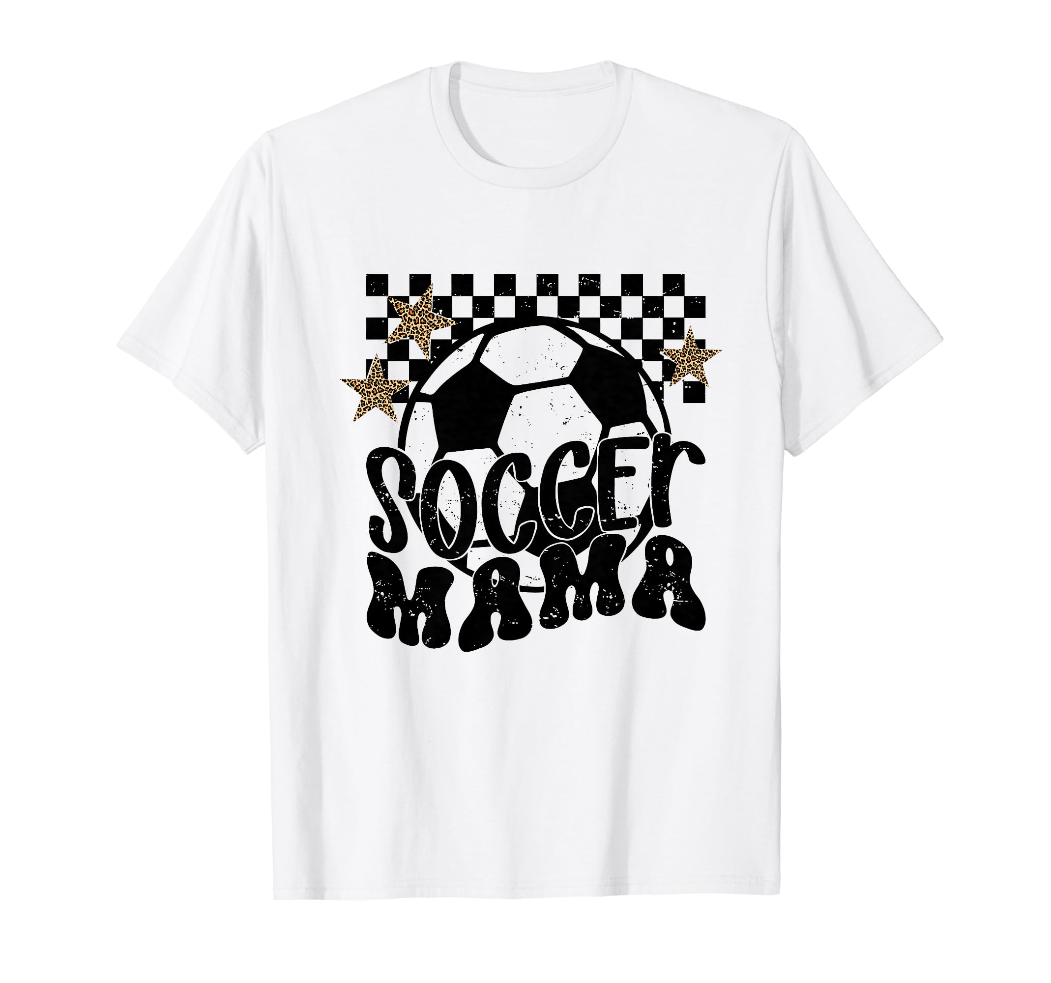 Checkered Soccer Mama Soccer Mom T-Shirt - Casual Everyday Wear Men Women - T-Shirt, Sweatshirt, Hoodie