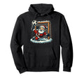Santa Claus Soccer Goalie Sports Playing Hoodie - Graphic Print for Adults - T-Shirt, Sweatshirt, Hoodie
