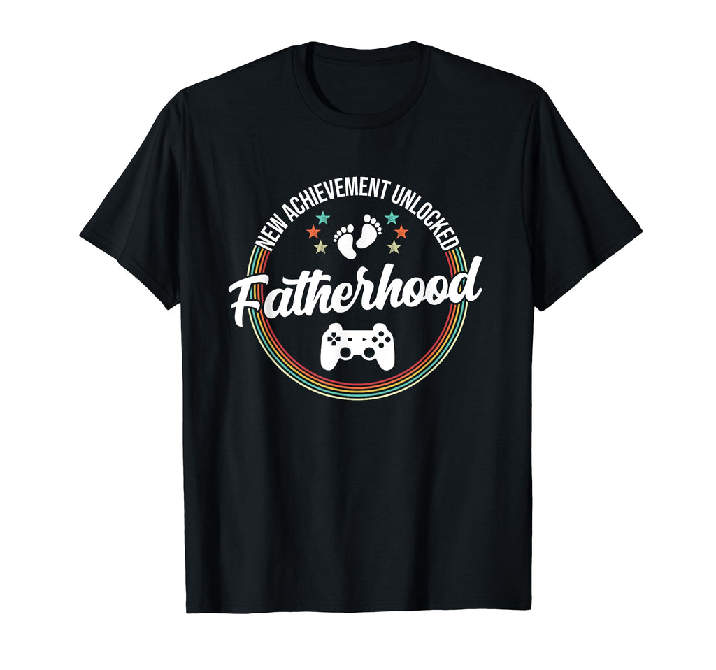 Achievement Unlocked Fatherhood Shower T-Shirt - Trendy Graphic for Adults - T-Shirt, Sweatshirt, Hoodie
