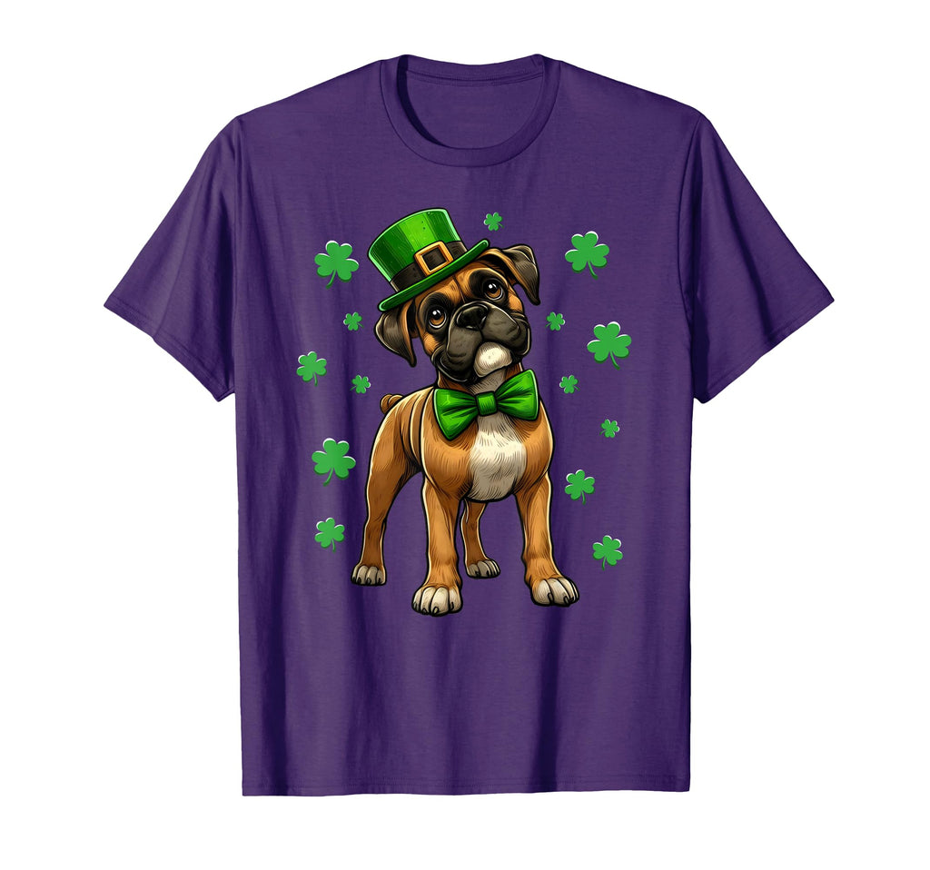 Funny St Patricks Day Boxer Dog T-Shirt - Unique Graphic Men Women - T-Shirt, Sweatshirt, Hoodie