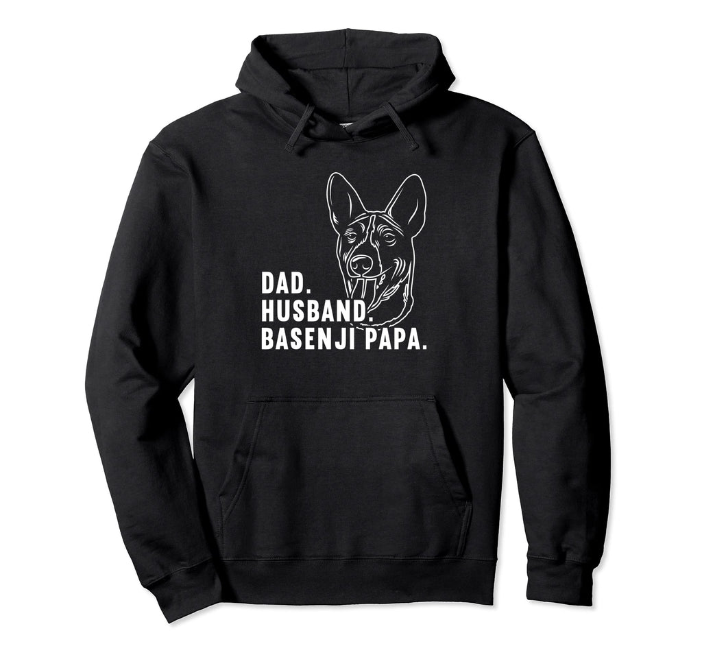 Dad Husband Basenji Papa Dog Dad Basenji Hoodie - Unique Graphic Men Women - T-Shirt, Sweatshirt, Hoodie
