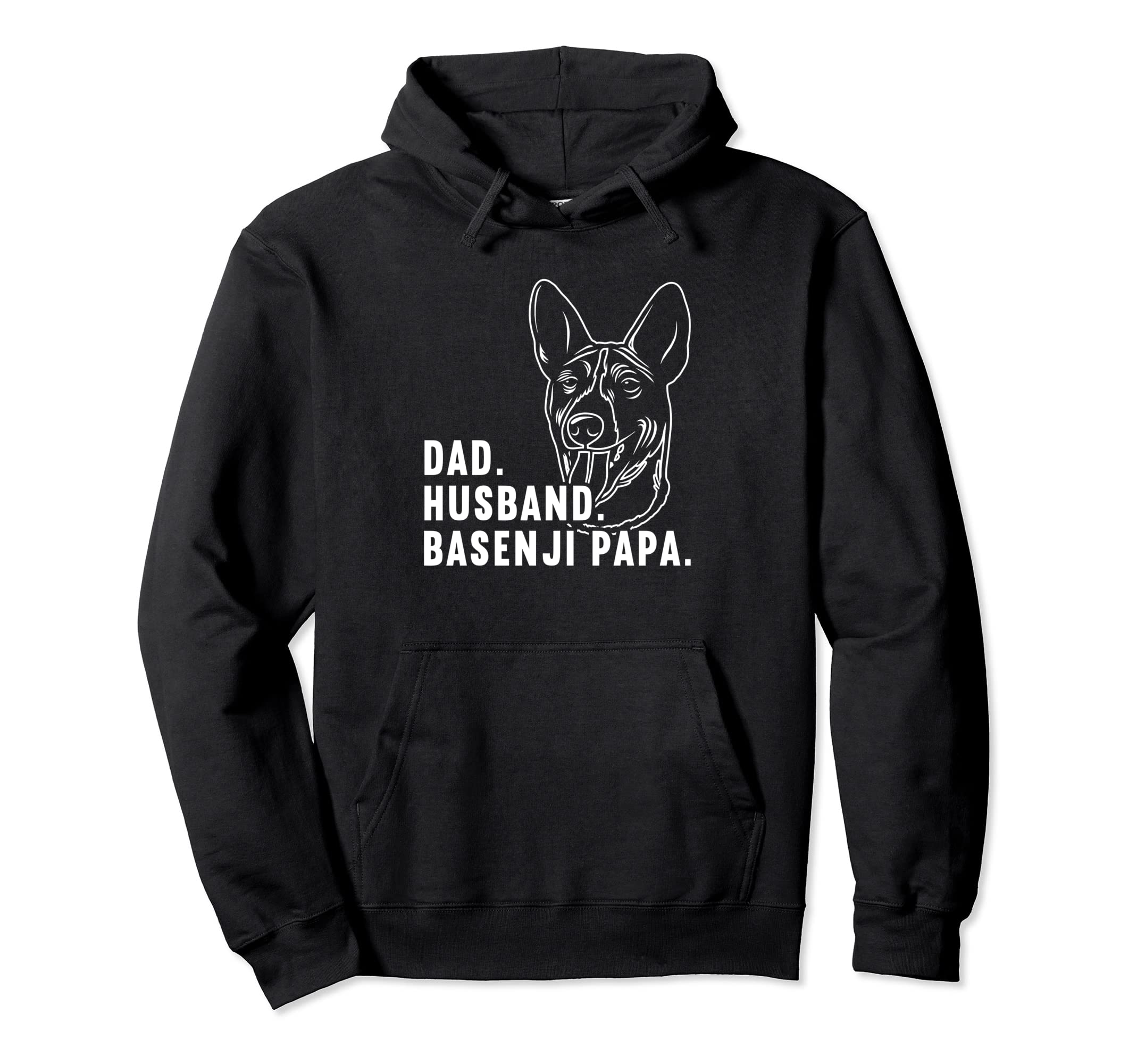 Dad Husband Basenji Papa Dog Dad Basenji Hoodie - Unique Graphic Men Women - T-Shirt, Sweatshirt, Hoodie