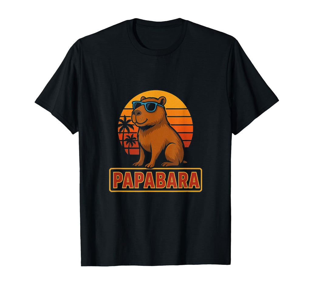 Papabara Funny Capybara Fathers Day T-Shirt - Custom Art Print Unisex - T-Shirt, Sweatshirt, Hoodie
