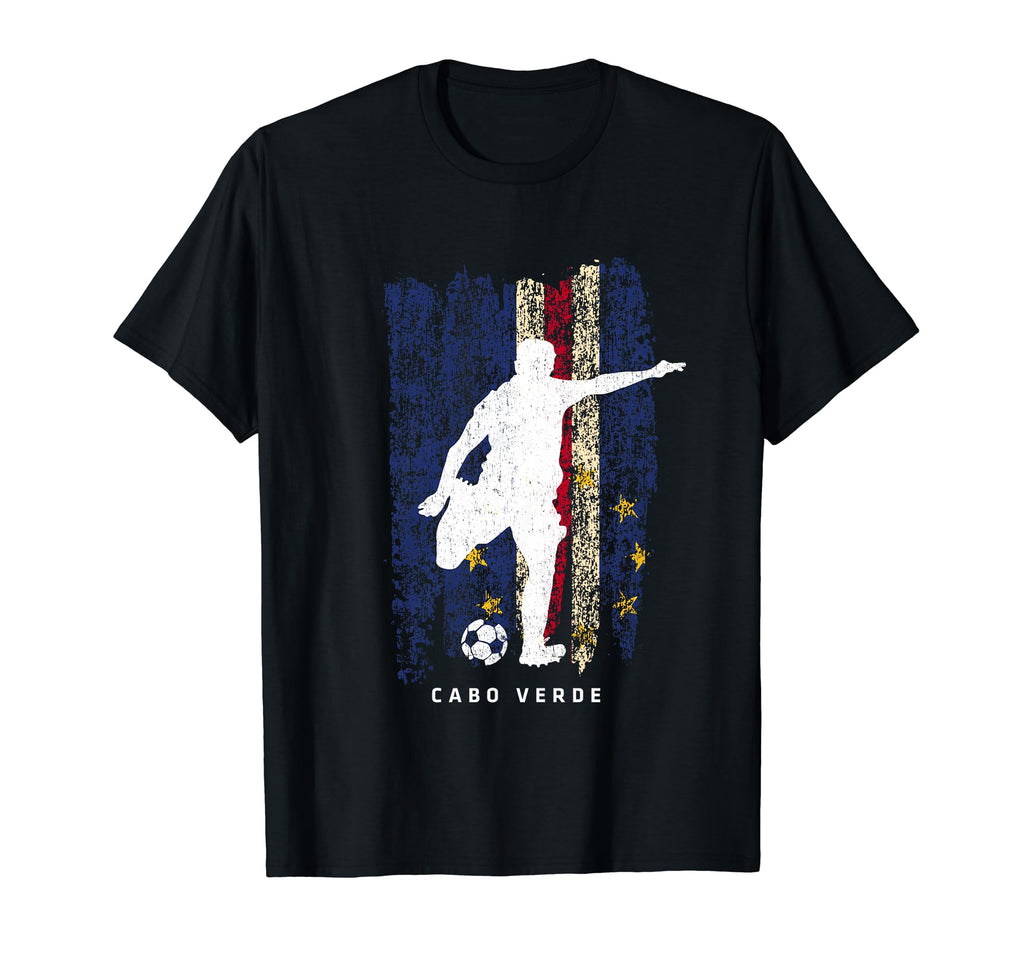Cape Verde Flag Soccer Player T-Shirt - Casual Everyday Wear Men Women - T-Shirt, Sweatshirt, Hoodie