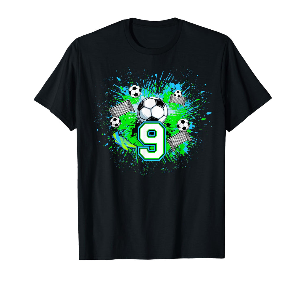 9Th Soccer Birthday Party 9 Year Old T-Shirt - Trendy Graphic Men Women - T-Shirt, Sweatshirt, Hoodie