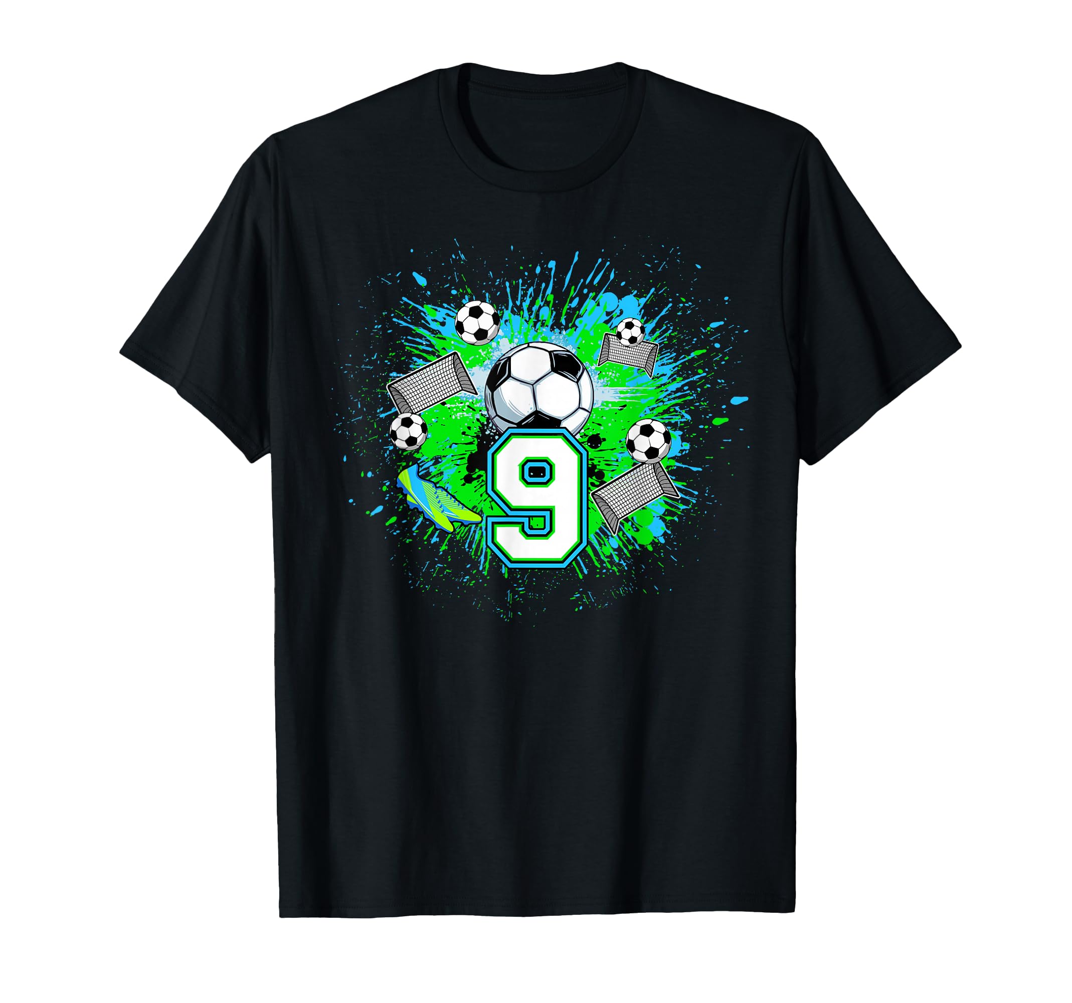 9Th Soccer Birthday Party 9 Year Old T-Shirt - Trendy Graphic Men Women - T-Shirt, Sweatshirt, Hoodie