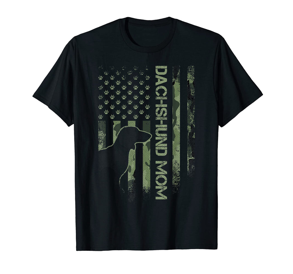 Usa Camo Flag Proud Dachshund T-Shirt - Casual Everyday Wear for Adults - T-Shirt, Sweatshirt, Hoodie