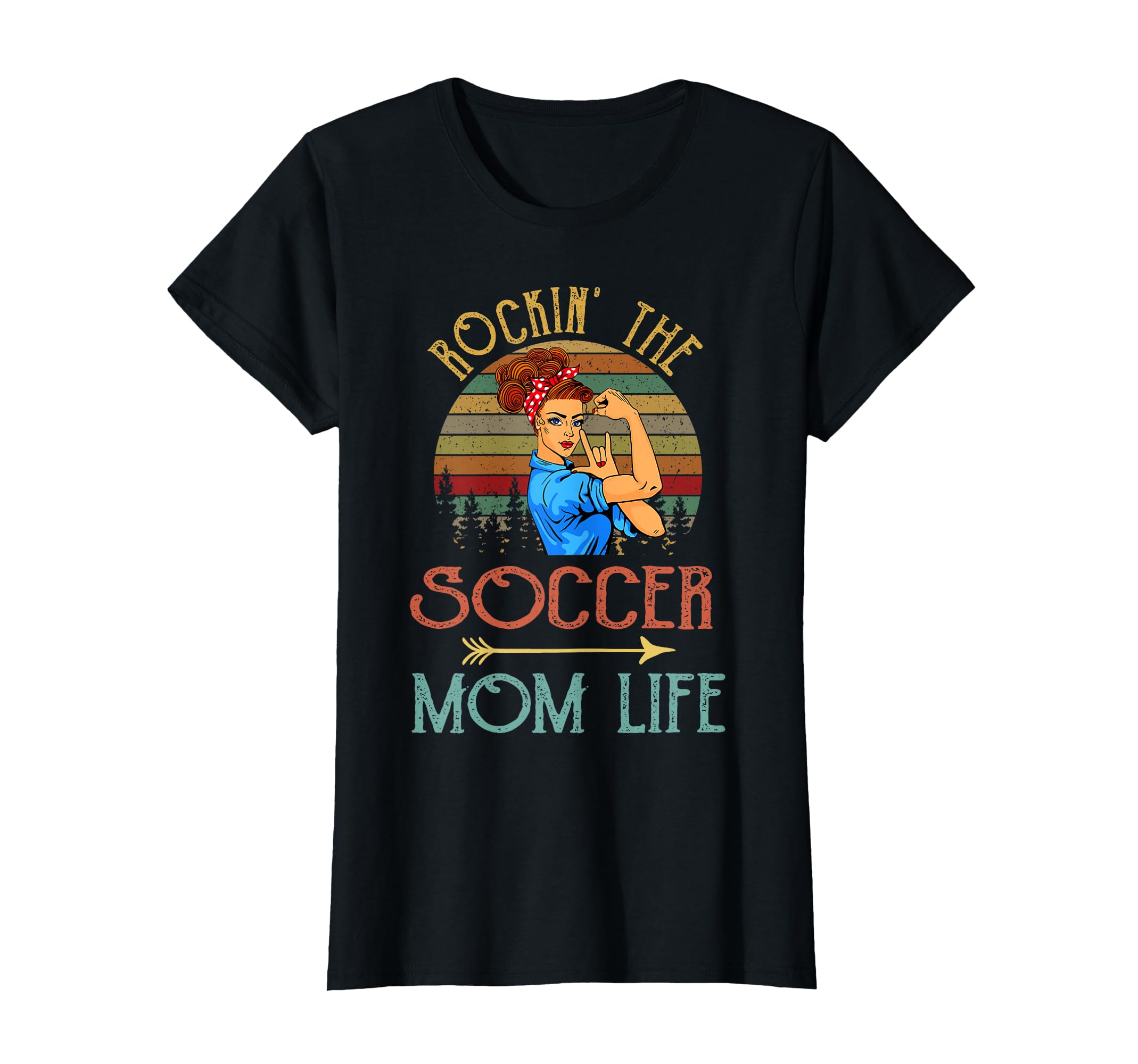 Rockin Soccer Mom Life Flower Soccer T-Shirt - Aesthetic Graphic Men Women - T-Shirt, Sweatshirt, Hoodie