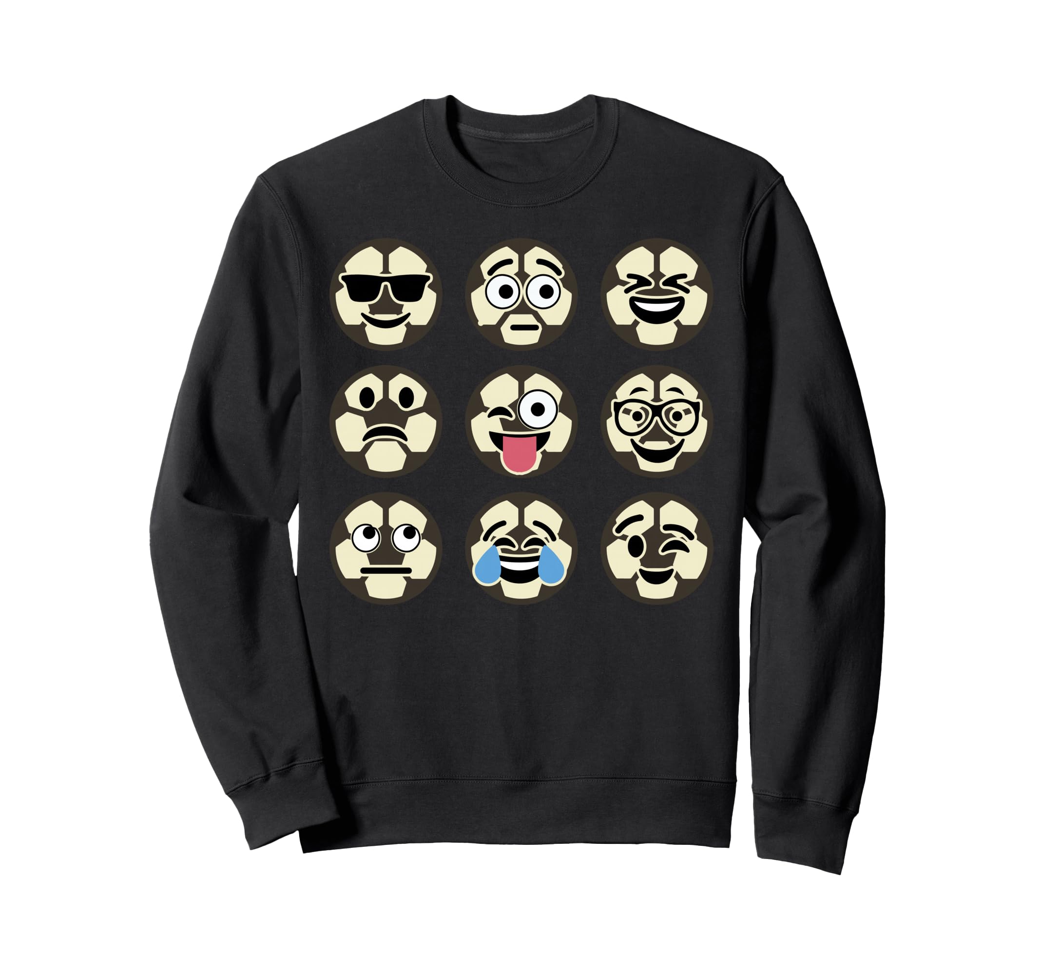 Funny Sports Soccer Emoticon Sweatshirt - Trendy Graphic Men Women - T-Shirt, Sweatshirt, Hoodie