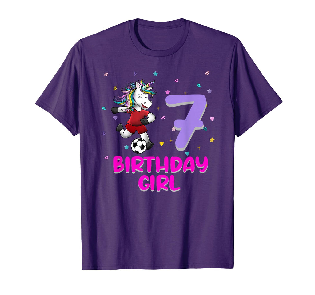 Unicorn Soccer 7Th Birthday Love Funny T-Shirt - Trendy Graphic Men Women - T-Shirt, Sweatshirt, Hoodie