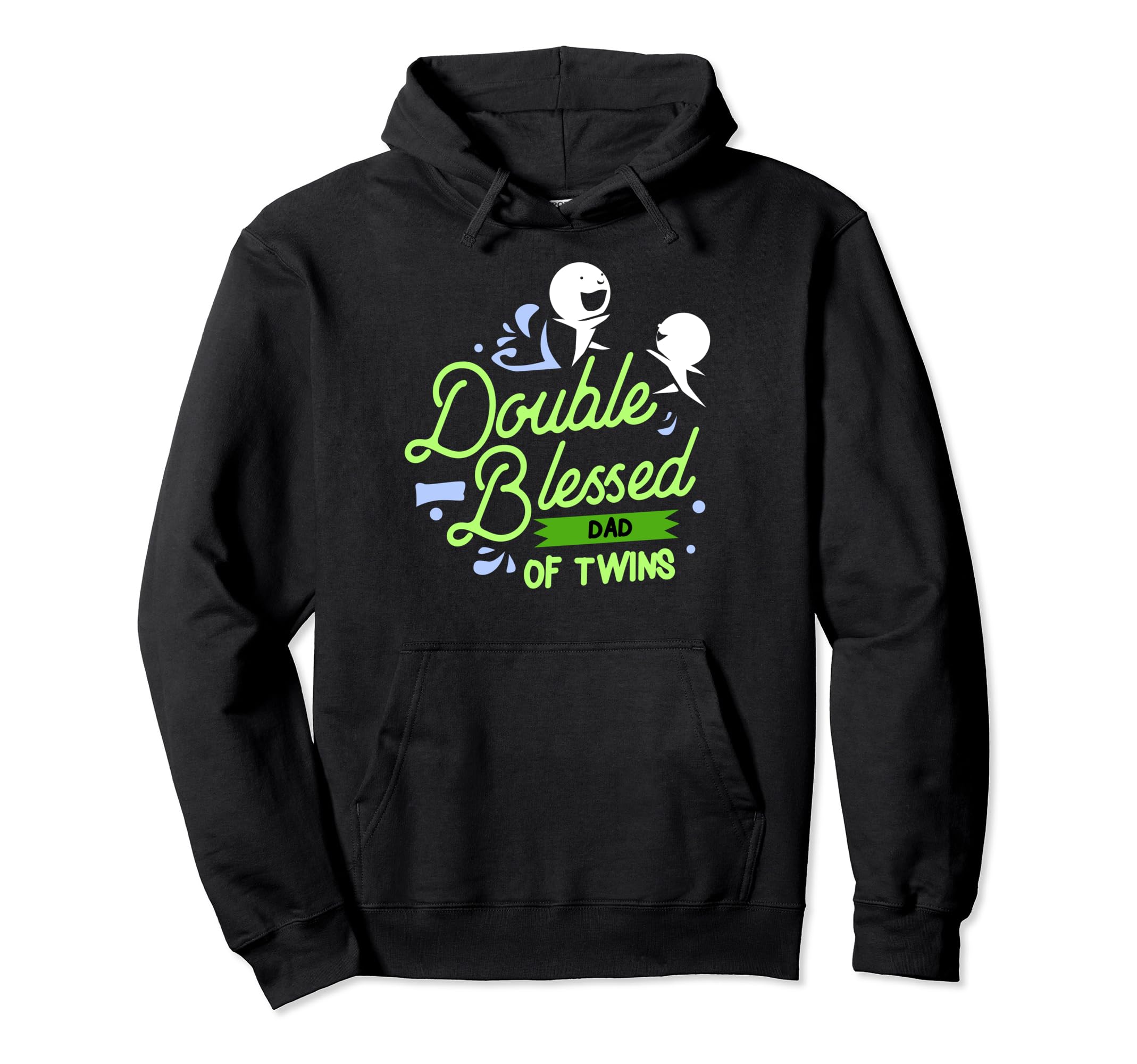 Dad Twins Soon To Be Daddy To Be Hoodie - Fun Novelty Design for Adults - T-Shirt, Sweatshirt, Hoodie