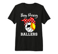 Busy Raising Ballers Funny Softball T-Shirt - Minimalist Print Unisex - T-Shirt, Sweatshirt, Hoodie