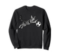 Soccer Cat Playing Ball Funny Sweatshirt - Casual Everyday Wear for Adults - T-Shirt, Sweatshirt, Hoodie