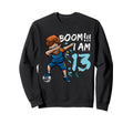 Dabbing Birthday Soccer 13Th Sweatshirt - Aesthetic Graphic for Adults - T-Shirt, Sweatshirt, Hoodie