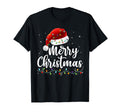 Merry Lights Santa Hat Family T-Shirt - Fun Novelty Design for Adults - T-Shirt, Sweatshirt, Hoodie