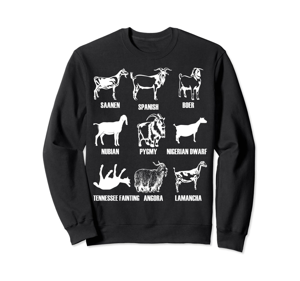 Goat Breeds Goat Mom Goat Dad Goat Goat Sweatshirt - Novelty Apparel Unisex - T-Shirt, Sweatshirt, Hoodie