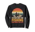 Sunset Fishing Dad And Son Fishing Sweatshirt - Streetwear Style Men Women - T-Shirt, Sweatshirt, Hoodie