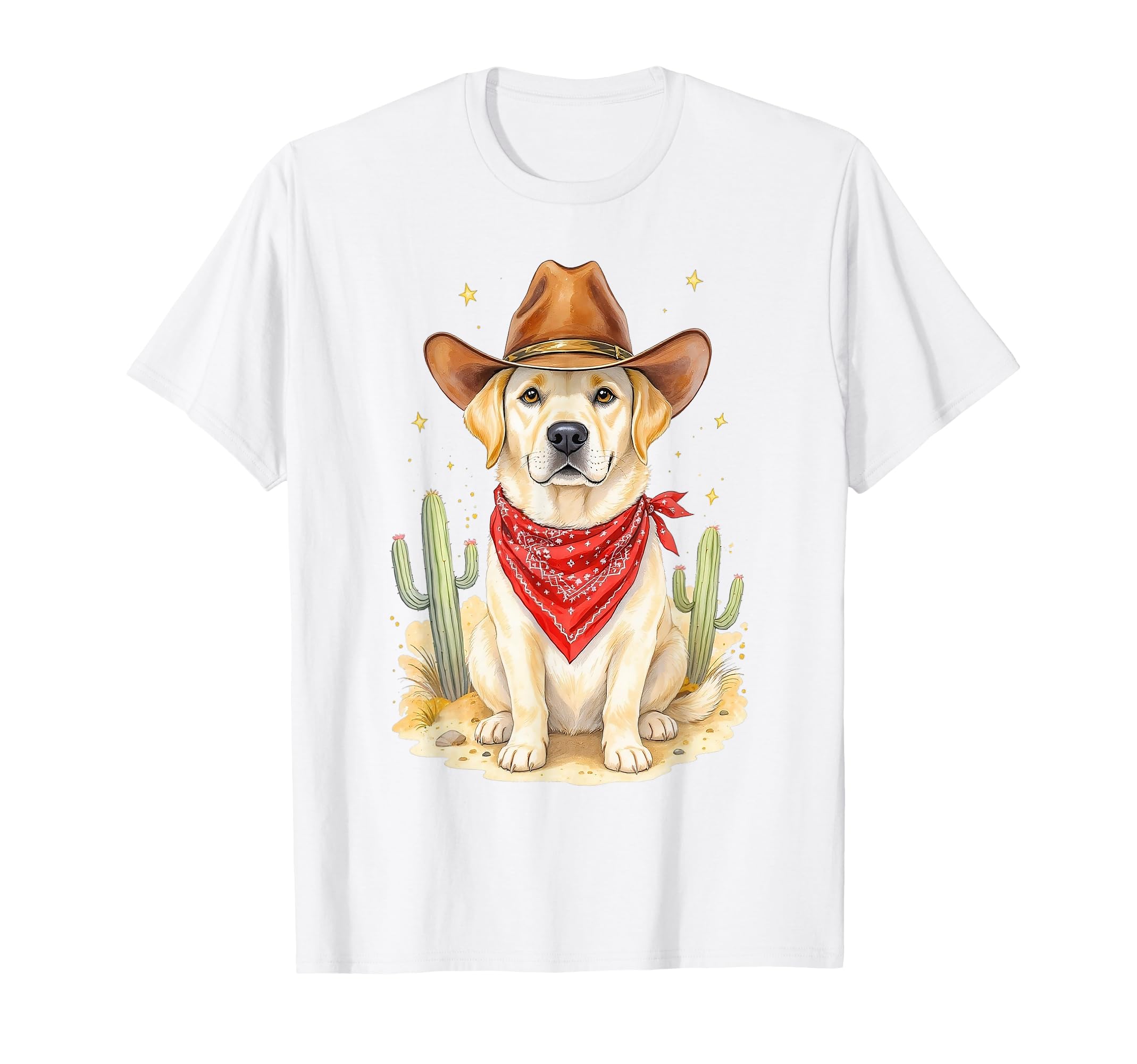 Labrador Retriever Cowboy Dog Western T-Shirt - Trendy Graphic for Adults - T-Shirt, Sweatshirt, Hoodie