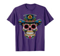 Sugar Skull De Los Muertos Halloween T-Shirt - Novelty Apparel Unisex - T-Shirt, Sweatshirt, Hoodie