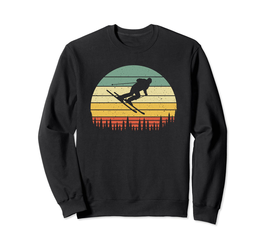 Ski Sunset Skier Skiing Dad Sweatshirt - Casual Everyday Wear for Adults - T-Shirt, Sweatshirt, Hoodie