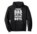 Proud Dad Proud Dad Two Awesome Proud Hoodie - Minimalist Print Men Women - T-Shirt, Sweatshirt, Hoodie