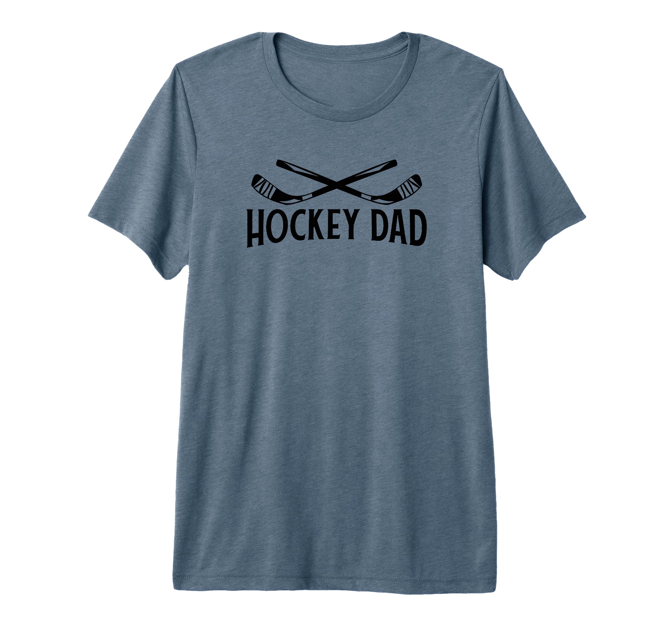 Hockey Dad Funny Hockey Tri Blend T-Shirt - Minimalist Print Men Women - T-Shirt, Sweatshirt, Hoodie