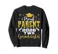 Proud Parent Two 2026 Graduates Sweatshirt - Custom Art Print for Adults - T-Shirt, Sweatshirt, Hoodie